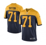 Nike Game Josh Sitton Navy Blue Men's Jersey - Green Bay Packers #71 NFL Alternate
