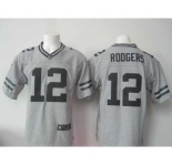 nike nfl jerseys green bay packers #12 rodgers gray[game]