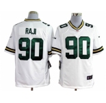 nike nfl jerseys green bay packers #90 raji white[game]