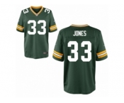 Men Nike Green Bay Packers #33 Aron Jones Elite Green Team Color NFL Jersey