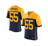 Men Nike Green Bay Packers #55 Ahmad Brooks Elite Navy Blue Alternate NFL Jersey