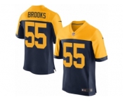 Men Nike Green Bay Packers #55 Ahmad Brooks Elite Navy Blue Alternate NFL Jersey