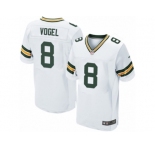 Men Nike Green Bay Packers #8 Justin Vogel Elite White NFL Jersey
