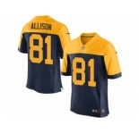 Men Nike Green Bay Packers #81 Geronimo Allison Elite Navy Blue Alternate NFL Jersey