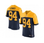 Men Nike Green Bay Packers #94 Dean Lowry Elite Navy Blue Alternate NFL Jersey