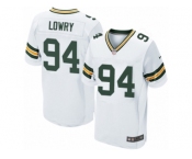 Men Nike Green Bay Packers #94 Dean Lowry Elite White NFL Jersey