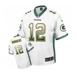 Men's Green Bay Packers #12 Aaron Rodgers Elite White Drift Fashion Football Jersey