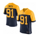 Men's Green Bay Packers #91 Preston Smith Elite Navy Blue Alternate Football Jersey