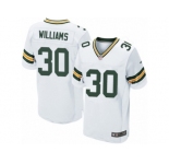 Men's Nike Green Bay Packers #30 Jamaal Williams Elite White NFL Jersey