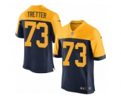 Men's Nike Green Bay Packers #73 JC Tretter Elite Navy Blue Alternate NFL Jersey