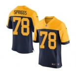 Men's Nike Green Bay Packers #78 Jason Spriggs Elite Navy Blue Alternate NFL Jersey