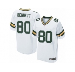 Men's Nike Green Bay Packers #80 Martellus Bennett Elite White NFL Jersey