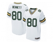 Men's Nike Green Bay Packers #80 Martellus Bennett Elite White NFL Jersey