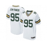 Men's Nike Green Bay Packers #95 Ricky Jean-Francois Elite White NFL Jersey