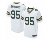 Men's Nike Green Bay Packers #95 Ricky Jean-Francois Elite White NFL Jersey