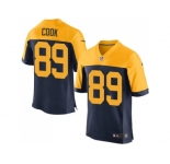 Nike Green Bay Packers #89 Jared Cook Navy Blue Alternate Men's Stitched NFL New Elite Jersey