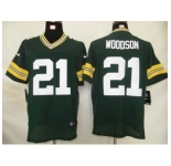 Nike nfl jerseys green bay packers #21 woodson green[Elite]