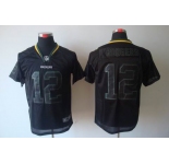 nike nfl jerseys green bay packers #12 rodgers black[Elite lights out]