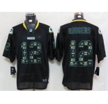 nike nfl jerseys green bay packers #12 rodgers black[Elite united sideline]