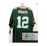 nike nfl jerseys green bay packers #12 rodgers green[Elite signature]