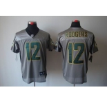 nike nfl jerseys green bay packers #12 rodgers grey[Elite shadow]