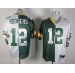nike nfl jerseys green bay packers #12 rodgers white-green[Elite split]