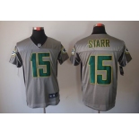 nike nfl jerseys green bay packers #15 bart starr grey[Elite shadow]