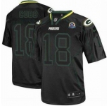 nike nfl jerseys green bay packers #18 cobb black[Elite lights out 50th Patch]