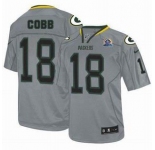 nike nfl jerseys green bay packers #18 cobb grey[Elite lights out 50th Patch]