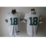 nike nfl jerseys green bay packers #18 cobb white[Elite 50th Patch]