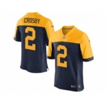 nike nfl jerseys green bay packers #2 mason crosby yellow-blue[Elite]