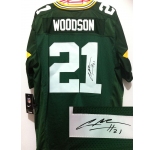 nike nfl jerseys green bay packers #21 woodson green[Elite signature]