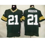 nike nfl jerseys green bay packers #21 woodson green[elite]