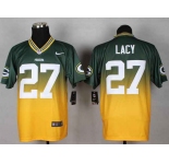 nike nfl jerseys green bay packers #27 eddie lacy green-yellow[Elite drift fashion][second version]
