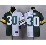 nike nfl jerseys green bay packers #30 john kuhn whith-green[Elite split]