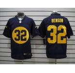 nike nfl jerseys green bay packers #32 benson blue[Elite]