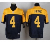 nike nfl jerseys green bay packers #4 favre yellow-blue[Elite]