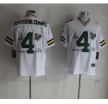 nike nfl jerseys green bay packers #4 super bowl champs white [elite]