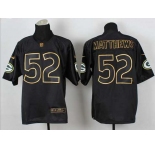 nike nfl jerseys green bay packers #52 clay matthews black[Elite gold lettering fashion]