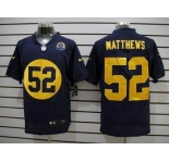 nike nfl jerseys green bay packers #52 matthews blue[Elite 50th Patch]