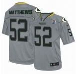 nike nfl jerseys green bay packers #52 matthews grey[Elite lights out 50th Patch]