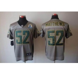 nike nfl jerseys green bay packers #52 matthews grey[Elite shadow 50th Patch]