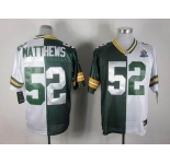 nike nfl jerseys green bay packers #52 matthews white-green[Elite split 50th Patch]