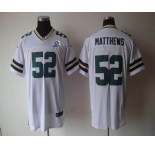 nike nfl jerseys green bay packers #52 matthews white[Elite 50th Patch]