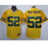 nike nfl jerseys green bay packers #52 matthews yellow[Elite]