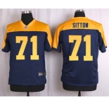 nike nfl jerseys green bay packers #71 sitton yellow-blue[Elite]