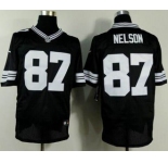 nike nfl jerseys green bay packers #87 jordy nelson black[Elite]