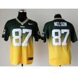 nike nfl jerseys green bay packers #87 jordy nelson green-yellow[Elite drift fashion][second version]