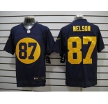 nike nfl jerseys green bay packers #87 nelson blue[Elite]