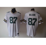 nike nfl jerseys green bay packers #87 nelson white[elite]
